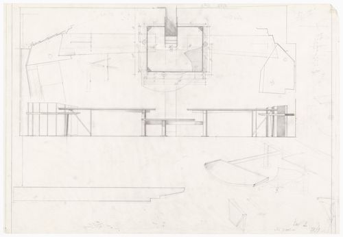 Sketches, elevations, and plans for Casa De Paolini, Milan, Italy