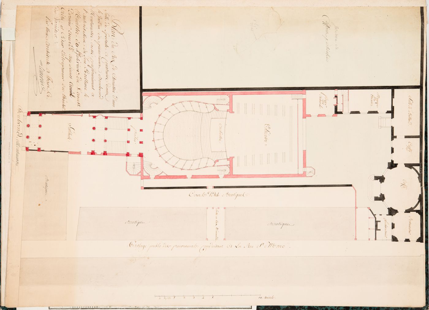 Théâtre des variétés, Paris: Ground floor plan