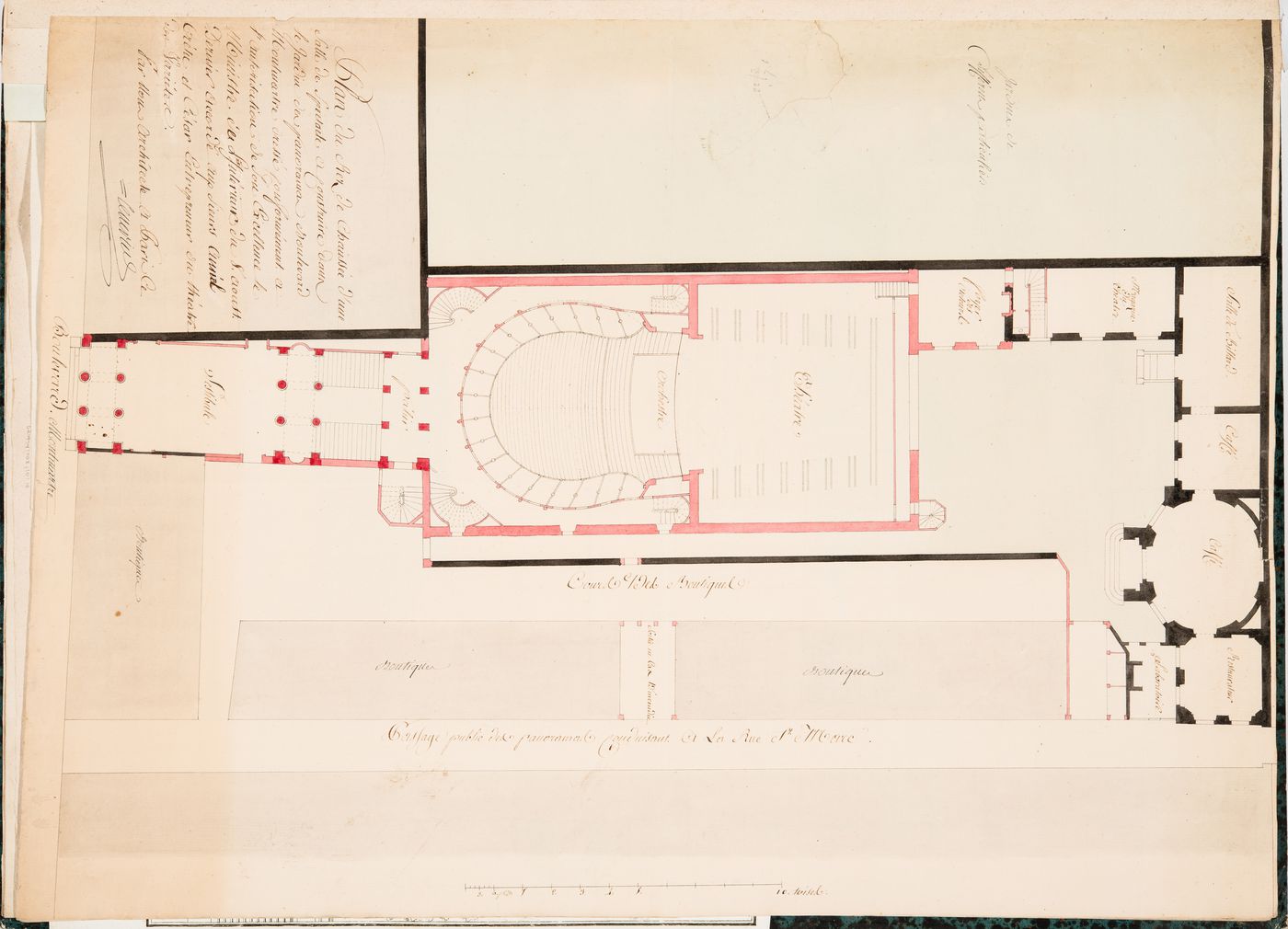 Théâtre des variétés, Paris: Ground floor plan