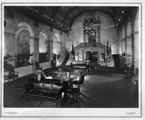 Print from portfolio ''Biltmore Hotel, interior views, Los Angeles, California''