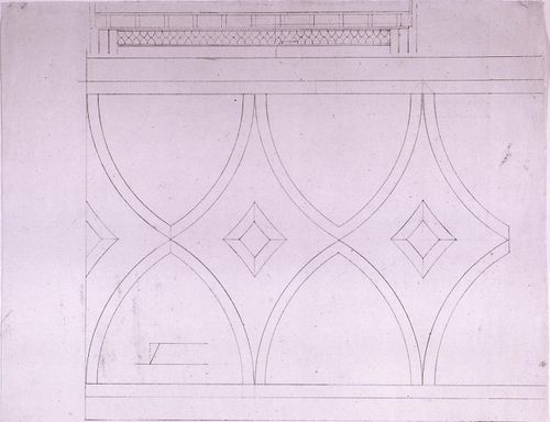 Plan [?] and elevation for a decorative border for Notre-Dame de Montréal