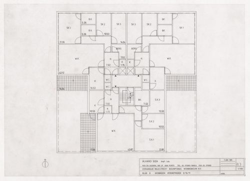 Floor plan for Ceramique Terrein Blocos de habitação e escritórios, Maastrich, the Netherlands