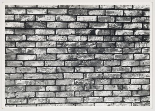 Exterior view of brick wall, flats at Langham House Close, Ham Common, London, England