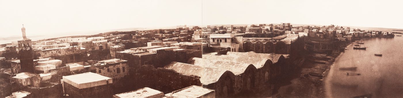 Panorama of Tripoli showing the waterfront, Ottoman Empire (now in Lebanon)
