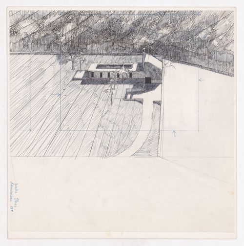 Bird's-eye perspective for Richard Lemon House, Bedford, New York