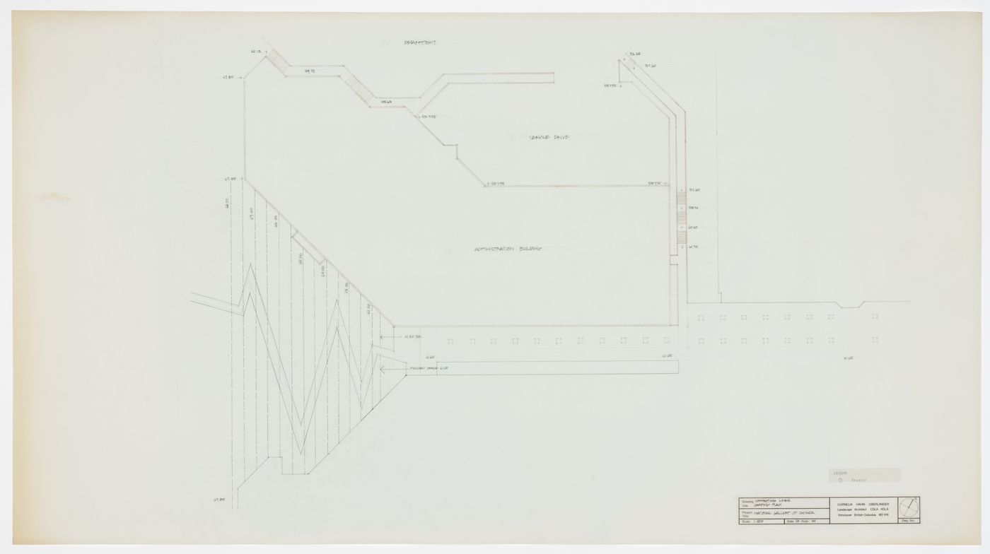 Grading plan, National Gallery of Canada, Ottawa, Ontario