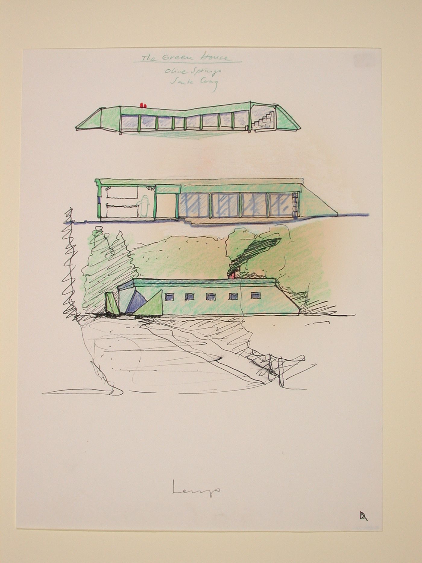 The Nofamily House - perspectives,section/elevation