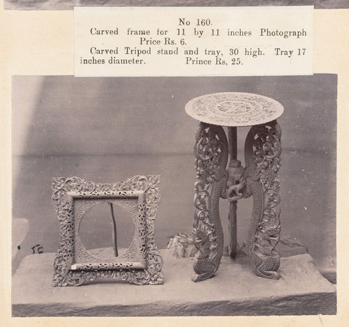 View of furnishings, F. Beato Limited, C Road, Mandalay, Burma (now Myanmar)