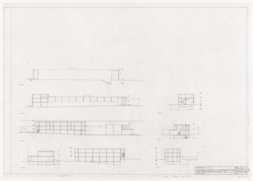 Sections and elevations for Complexo de Habitação, Comércio e Serviços Horta da Torrinha Rotunda do Raimundo, Evora, Portugal
