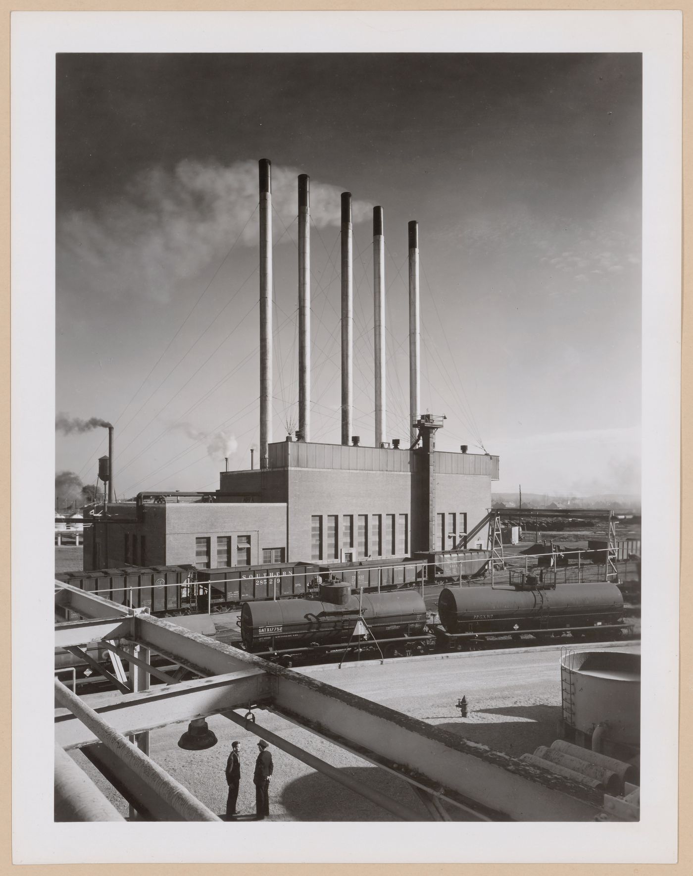 View of the principal façade of the Boiler House, B.F. Goodrich Company Geon Plant, Louisville, Kentucky