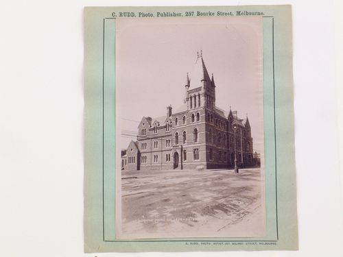 View of the Working Men's College (now the Royal Melbourne Institute of Technology), Melbourne, Australia