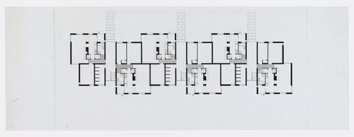 Ham Common Flats, London, England: Plan for the two-storey block of flats