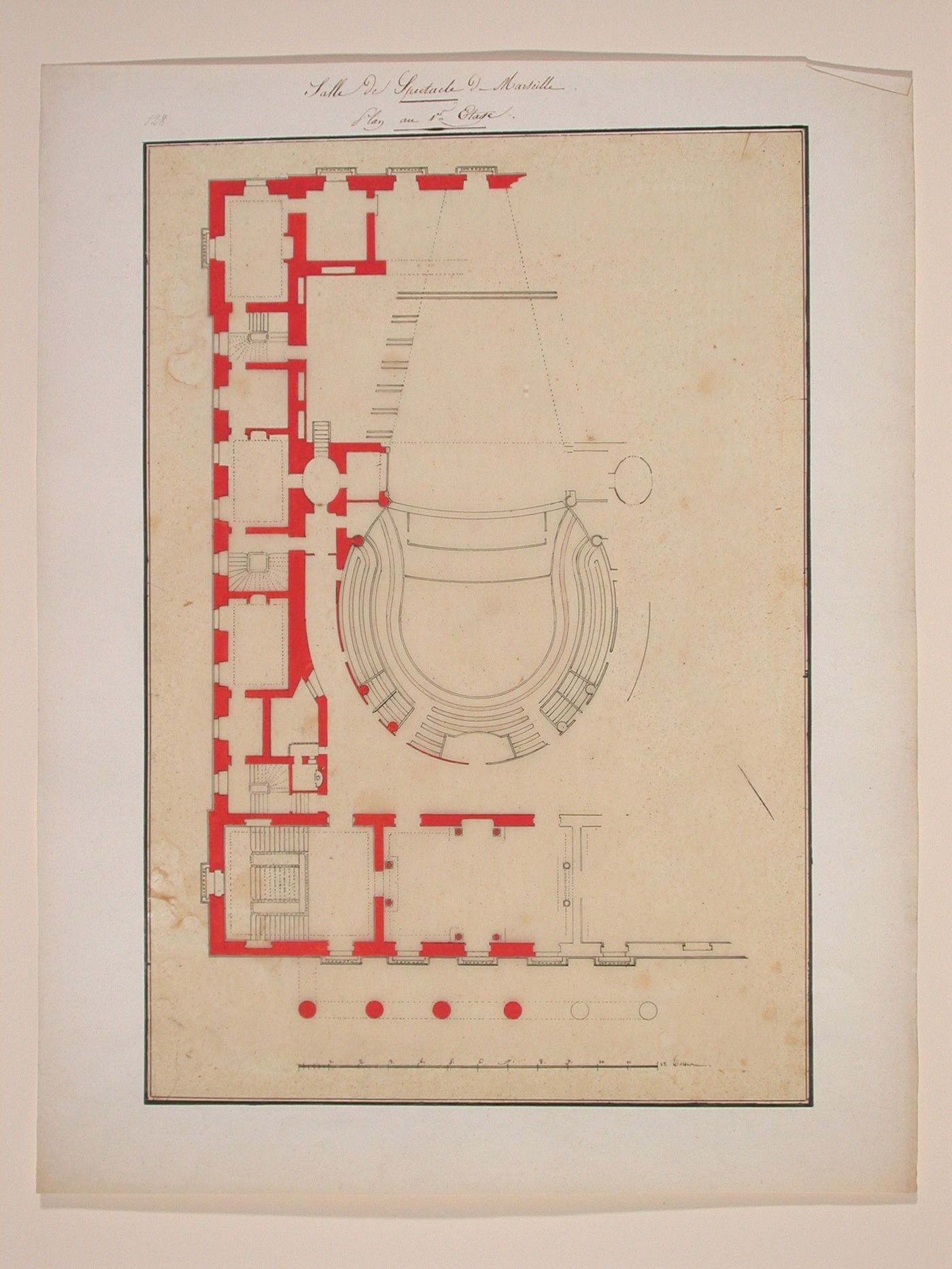 First floor plan of the Grand Theatre de Marseille