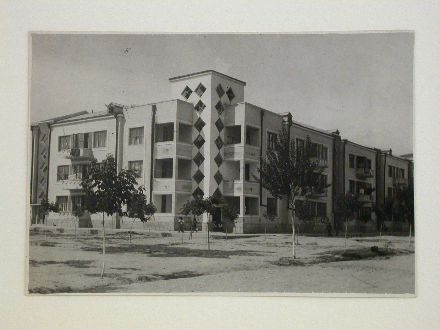 Exterior view of a housing complex, Yerevan, Soviet Union (now in Armenia)