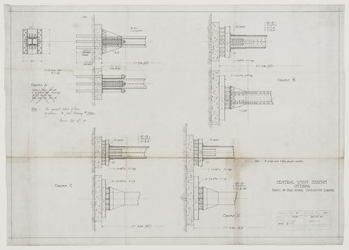 Details of columns for Central Union Passenger Station, Ottawa, Ontario