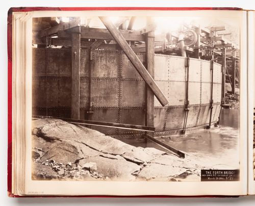 View of the Forth Bridge under construction, Firth of Forth, Scotland, United Kingdom
