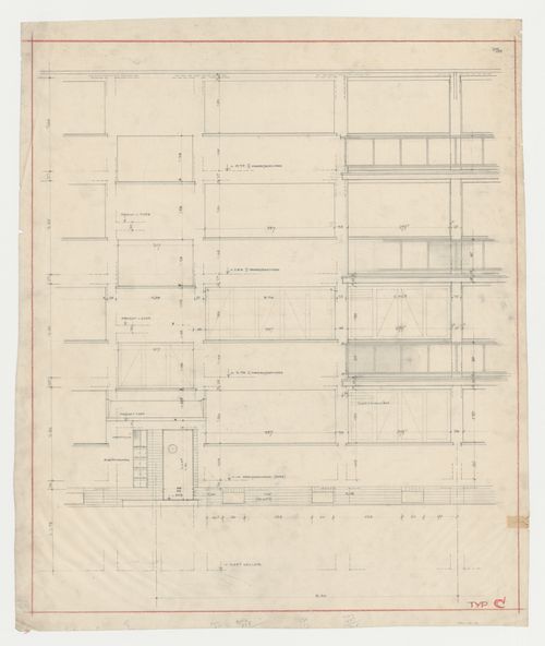 Elevation for a type C housing unit, Hellerhof Housing Estate, Frankfurt am Main, Germany