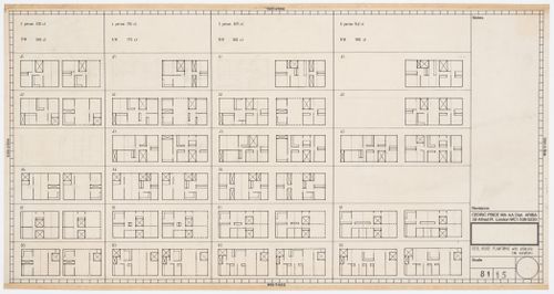 Housing Research: plans for steel houses with inflatable link variations