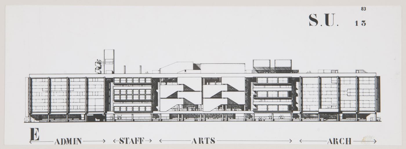 University of Sheffield, Sheffield, England: photograph of an elevation