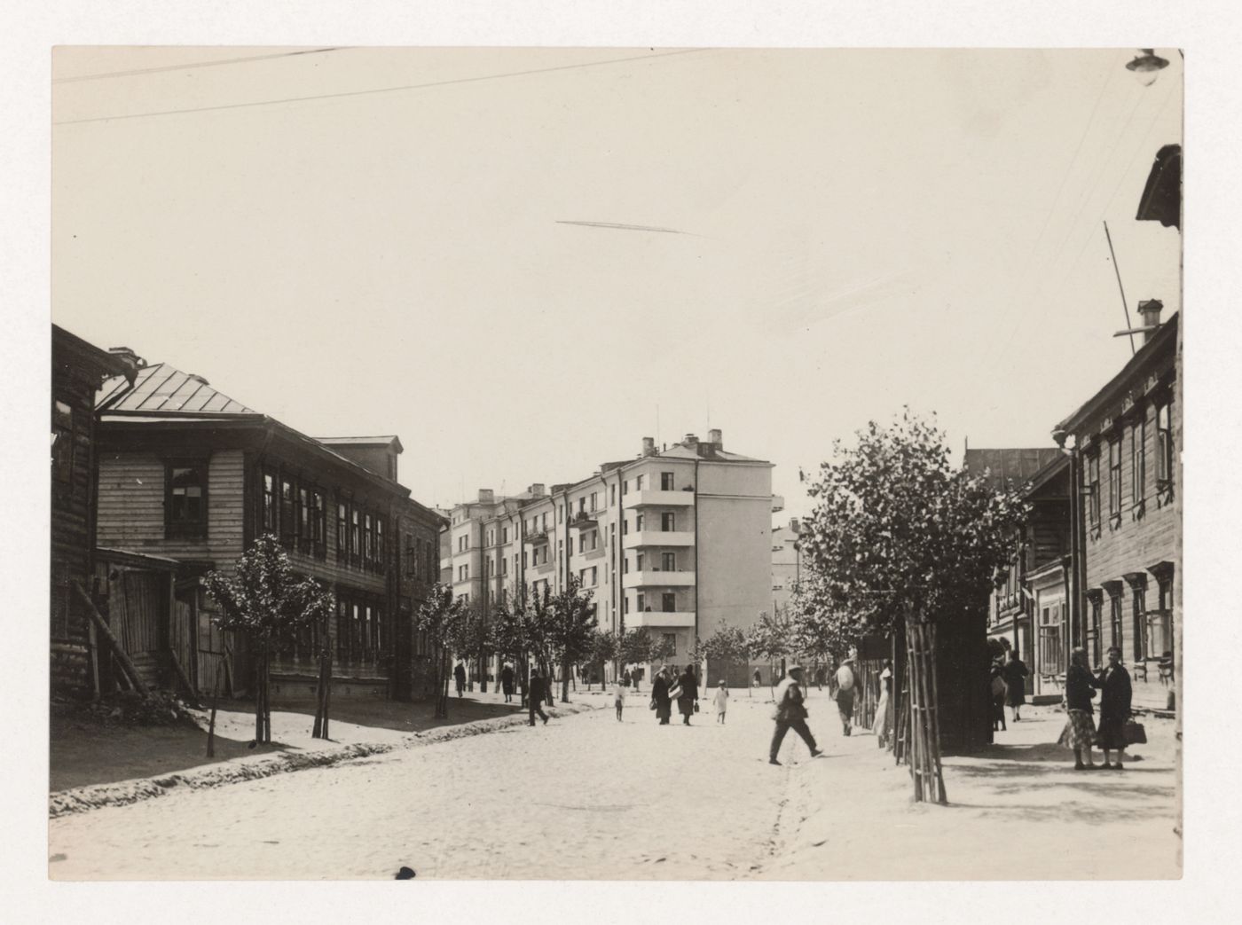 View of the Dubrovka complex from the main access road, Moscow