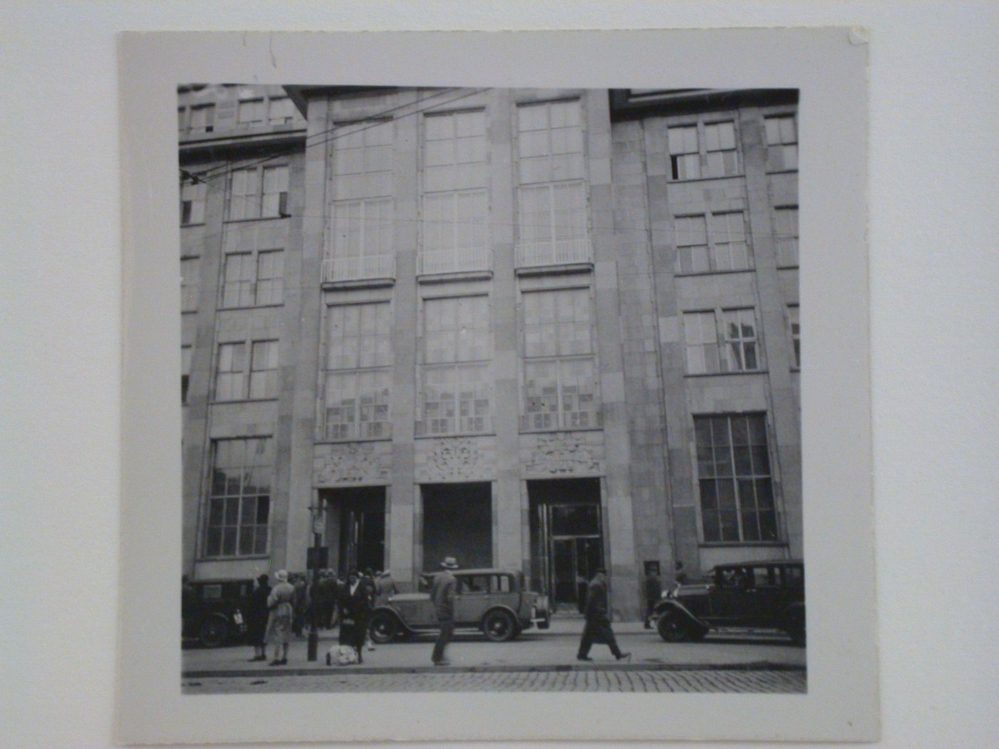 View of the main entrance of an office or government office building