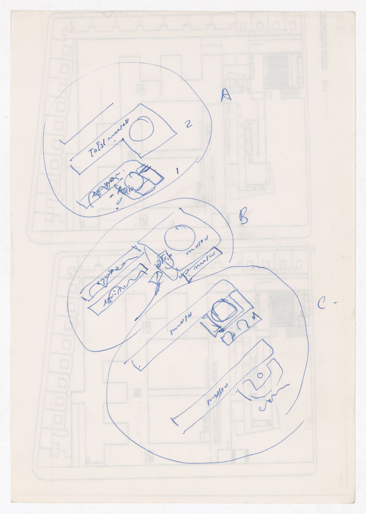 Sketch plans for Centro Cultural de la Defensa - 1º Fase - 2º Fase, Madrid, Spain