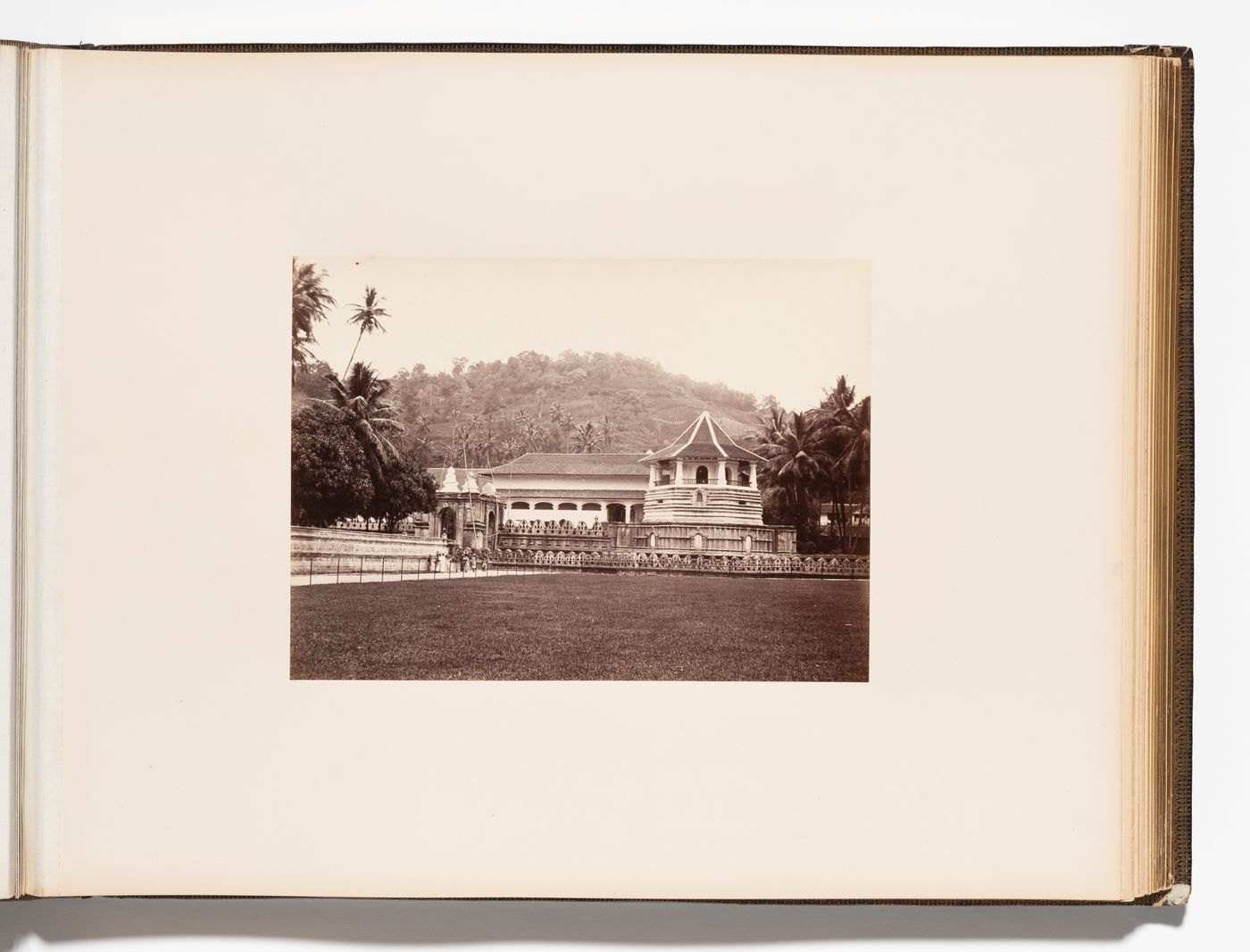 View of the Temple of the Tooth (also known as the Sri Dalada Maligawa), Kandy, Ceylon (now Sri Lanka)