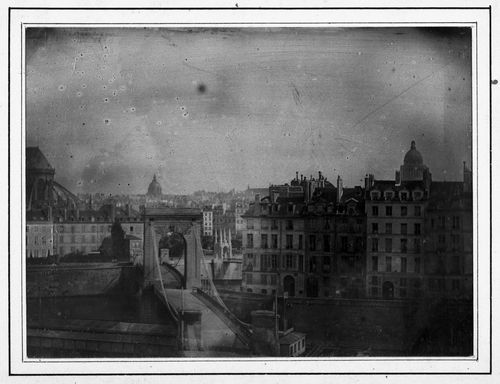 View of Pont Louis-Philippe with Notre-Dame in the background, Paris, France