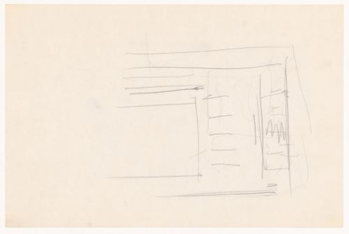 Partial sketch plan for a campus building for Illinois Institute of Technology
