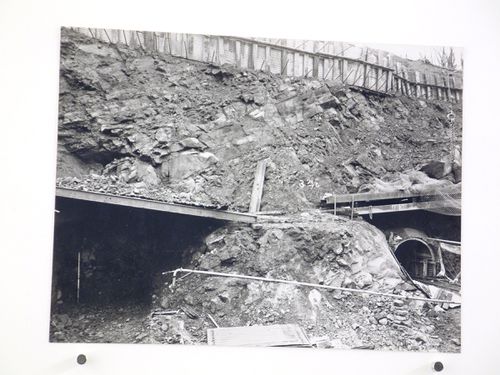 View of tunnel under rock labelled 3252