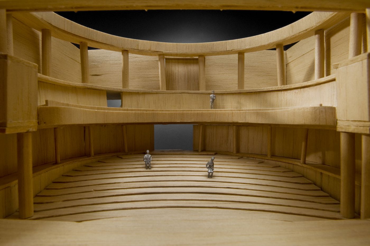 Center for Theatre Arts, Cornell University, Ithaca, New York: study model for alternative scheme for proscenium theatre