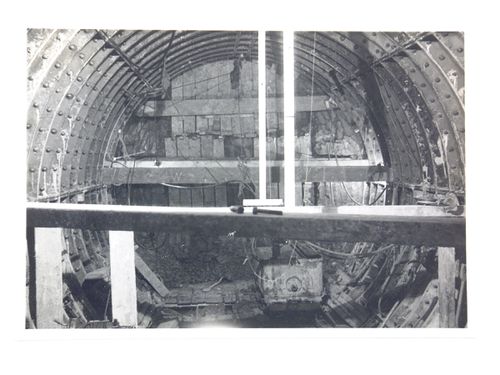 View of construction of underground Readwall Tunnel, London, United Kingdom