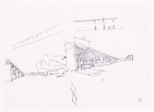 Sketch perspective for Estudo Urbanístico da Lagoinha, Belo Horizonte, Brazil