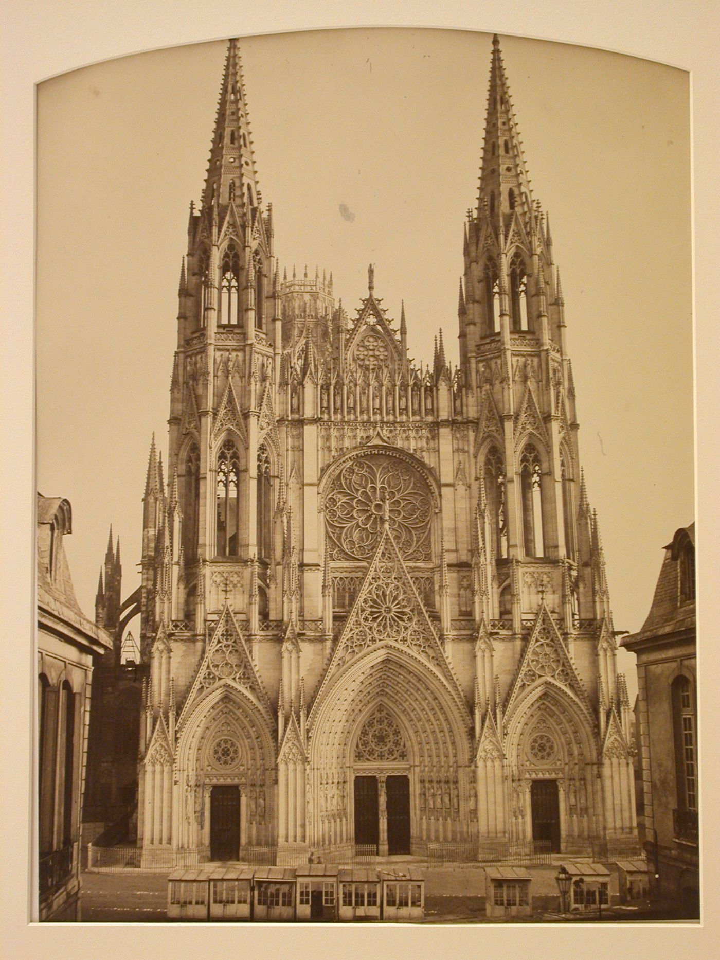 Exterior view, façade of St. Ouen, Rouen, France