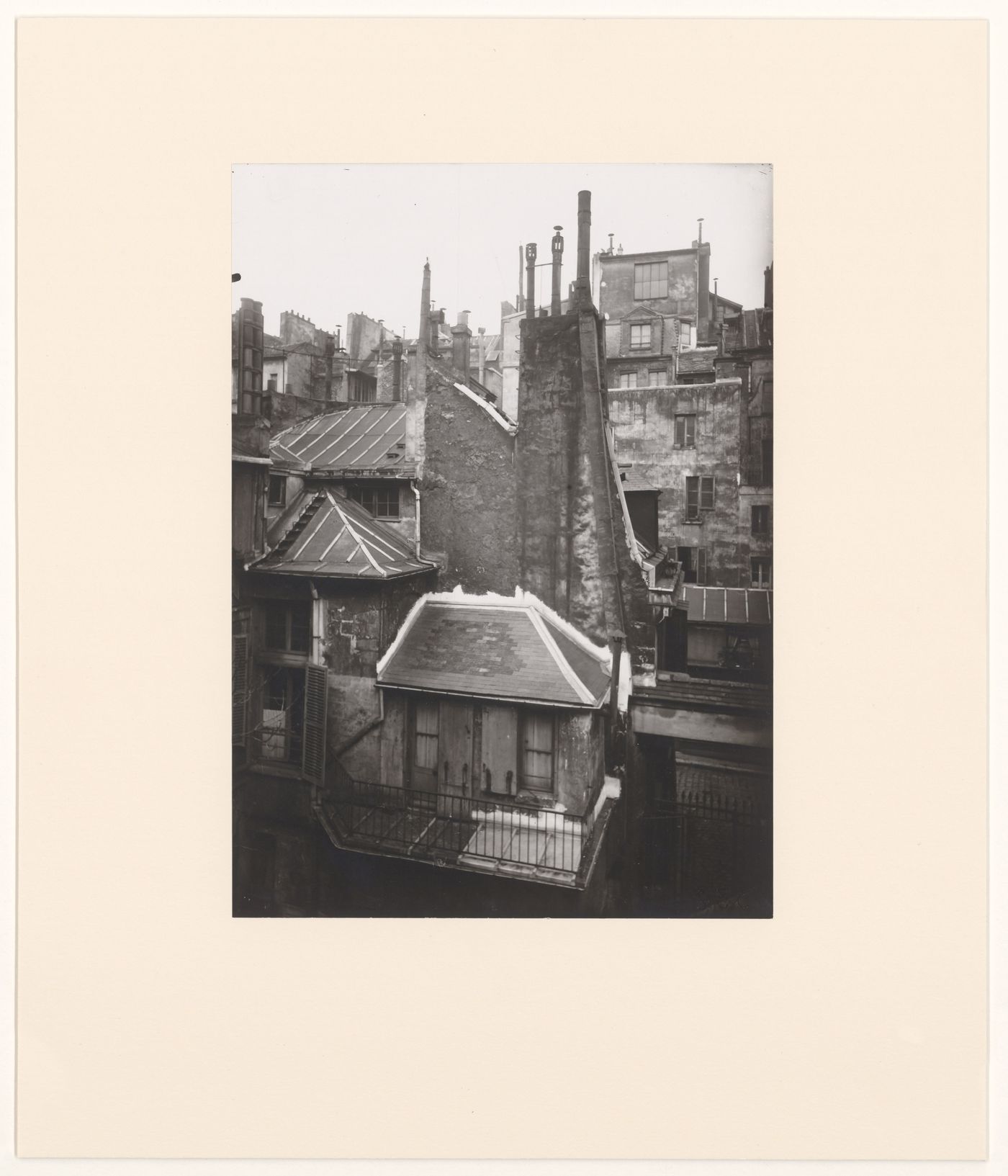 Cour de Rouen View of rooftops, Paris, France
