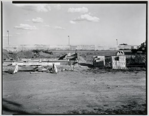 View of the Canadian Centre for Architecture Garden under construction, Montréal, Québec, Canada
