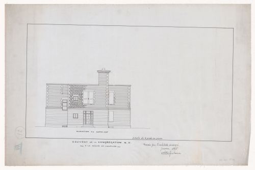 Couvent de la Congregation, Notre Dame - N.E.elevation