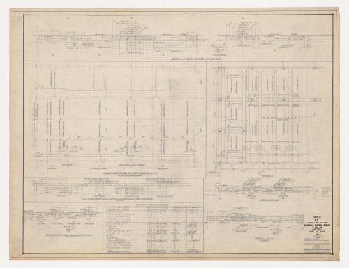Dalles et poutres du toit principal : détails et coupes, Imprimerie Nationale du Canada, Hull, Québec, Canada