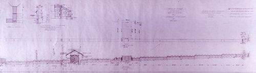 Plans and elevations for a stone wall for Notre-Dame de Montréal, apparently for the renovations of 1929-1949, rue Saint-Sulpice