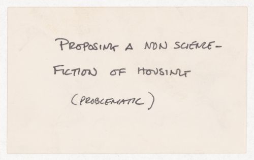 Proposing a non science-fiction of housing (problematic)