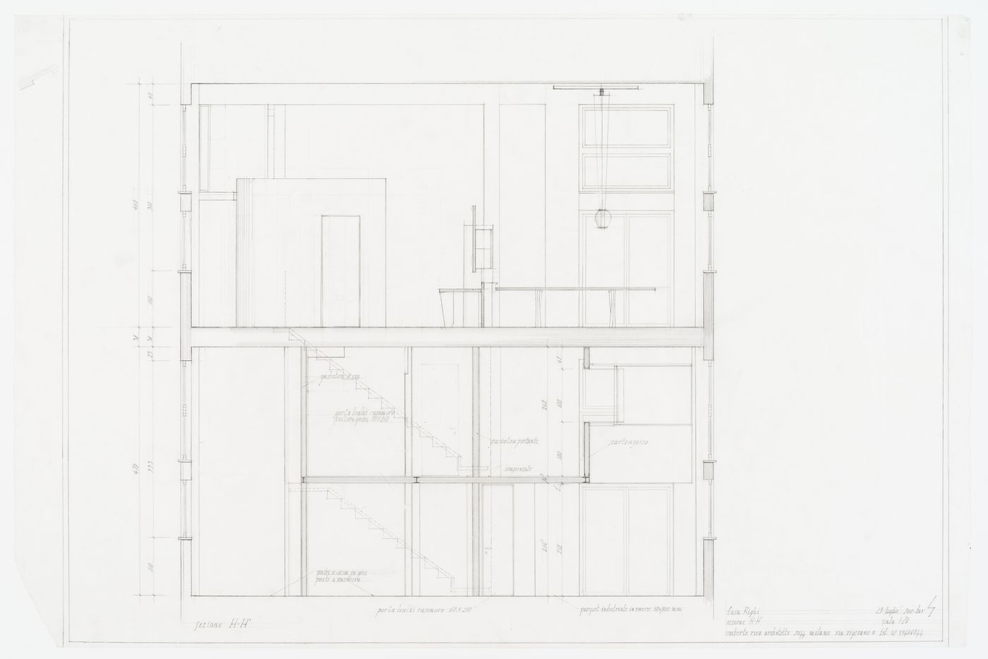 Section for Casa Righi, Milan, Italy