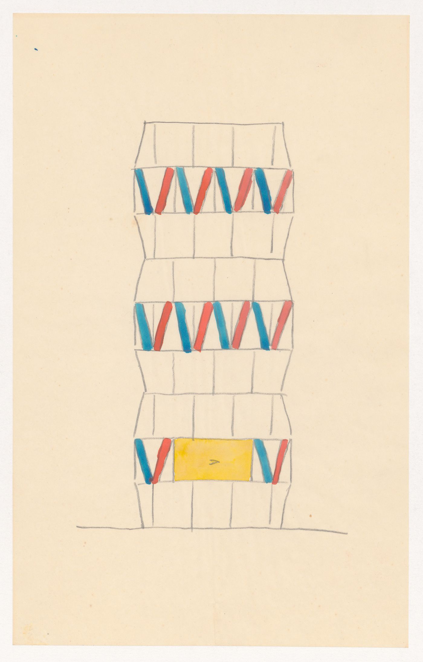 Design for a tiled stove with faceted sides