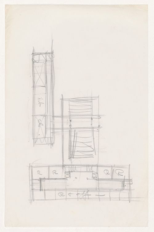 Sketch plan for a campus building for Illinois Institute of Technology
