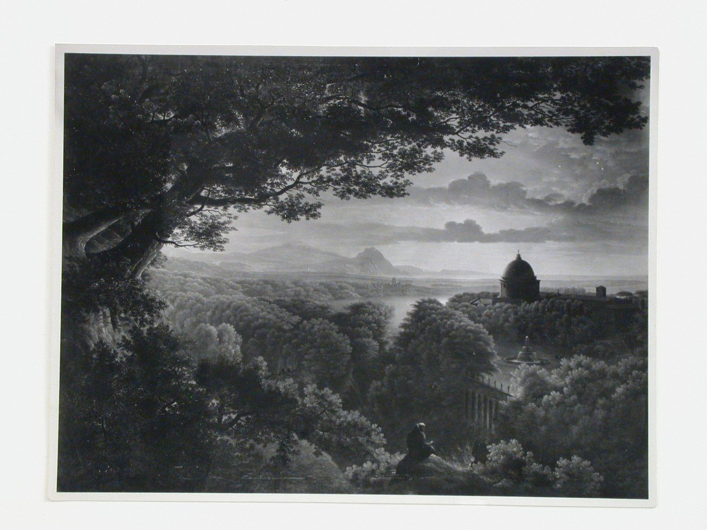 Photograph of the painting "Phantastische Landschats" by Karl Friedrich Schinkel, Schinkel Museum [?], Berlin, Germany