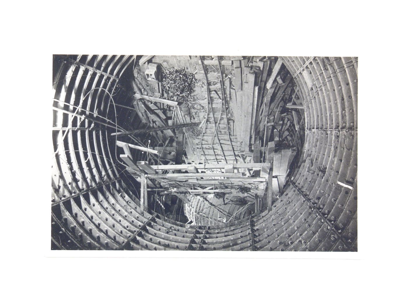 View of construction of underground Readwall Tunnel, London, United Kingdom