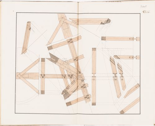 Details of joints for wood beam construction