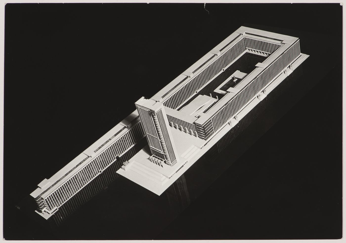Photograph of a model for the Building of Industry, Sverdlovsk, Soviet Union (now Ekaterinburg, Russia)