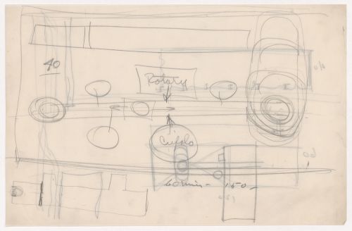 Unidentified sketch, probably for Illinois Institute of Technology; verso: Unidentified sketch, probably for Illinois Institute of Technology