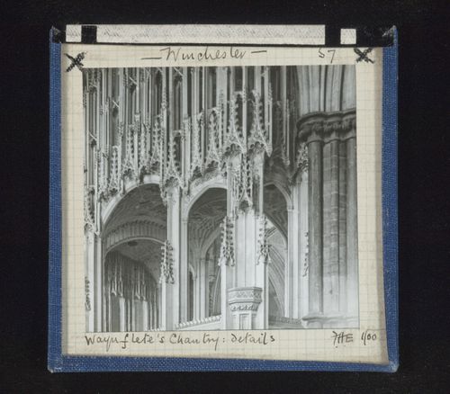 Detail view of Waynflete's Chantry in Winchester Cathedral, Winchester, Hampshire, England