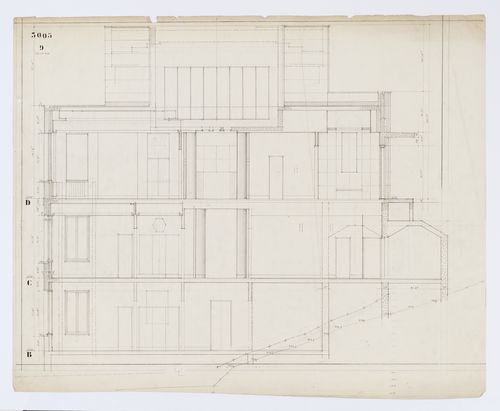 Coupe pour la résidence Ernest Cormier, 1418 Avenue des Pins Ouest, Montréal